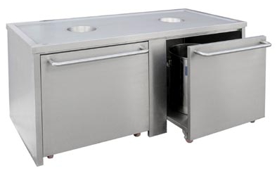 【新賽德】雙柜式收污臺(tái)帶車 【新賽德】雙柜式收污臺(tái)帶車